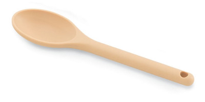 Vollrath 4689760 8.5" L Solid High Temp Nylon-Tan One-Piece Construction Prep Spoon