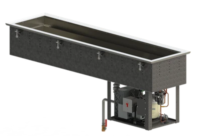Vollrath FC-4CSP-04120-N 6-5/8" Deep Well (4) Pan Refrigerated 3" Recessed Shoulder 18/8 Stainless Steel Polyurethane Foam Insulated NSF7 Short Sided Cold Drop-In