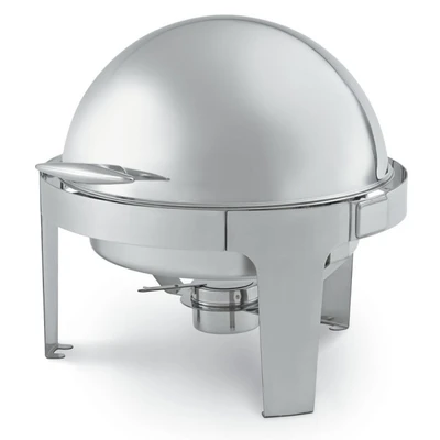 Vollrath T3505 7 Quart Round Stainless Steel Mirrored Welded Frame Chafer