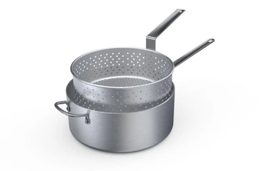 Vollrath 681190 9 Qt. Aluminum Heavy-Duty Plated Riveted Handle Without Cover Fryer
