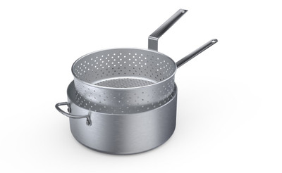 Vollrath 681190 9 Qt. Aluminum Heavy-Duty Plated Riveted Handle Without Cover Fryer