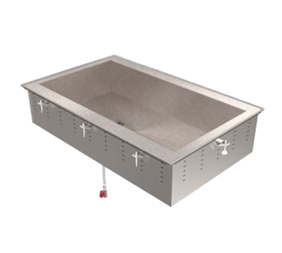 Vollrath 36442R 8&quot; Deep Well 3-Pan 12&quot; x 20&quot; Polyurethane Foam Insulated 18/8 Stainless Steel NSF7 Refrigerated Cold Pan