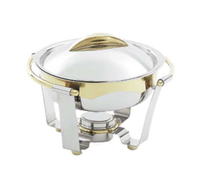 Vollrath 49335 4.2 Qt. Round Stainless Steel Water Pan