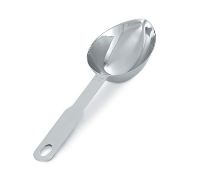 Vollrath 47057 1/3 Cup Oval Type 304 18/8 Stainless Steel One-Piece Construction Tapered Bowl Measuring Scoop/Cup