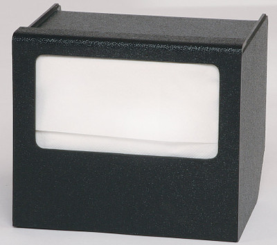 Vollrath MN-1 6" H x 7 1/8" W x 6 1/4" D Black for Folded Napkin Size 3 1/2" x 6 1/2" ModuServ Small Napkin Dispenser