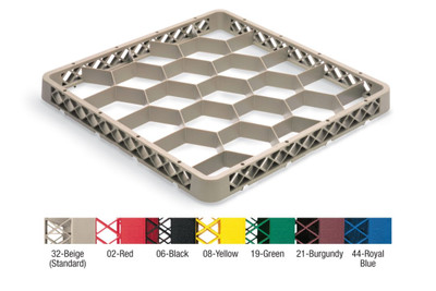 Vollrath TRG 19.75" W x 1.56" H (20) Compartments 3 15/16" Hexagon Full Size Co-Polymer Plastic Traex Rack Max Dishwasher Rack Extender