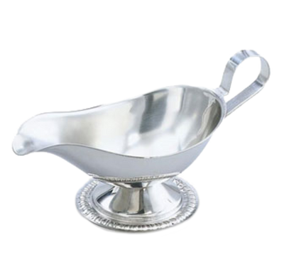 Vollrath 47573 3 Oz. Stainless Steel with Gadroon Base Gravy or Sauce Boat