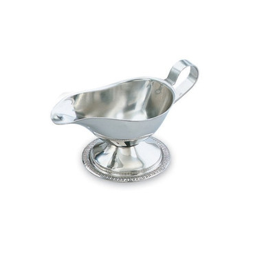 Vollrath 47573 3 Oz. Stainless Steel with Gadroon Base Gravy or Sauce Boat