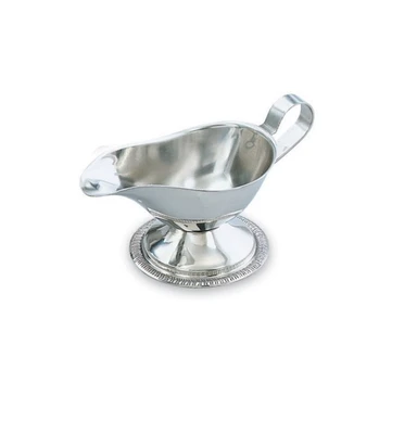 Vollrath 47573 3 Oz. Stainless Steel with Gadroon Base Gravy or Sauce Boat