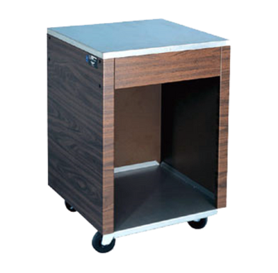 Vollrath 38760 24" W x 35" H x 24" D Cherry Woodgrain Vinyl-Clad Stainless Steel 2-Series Affordable Portable Cashier Station