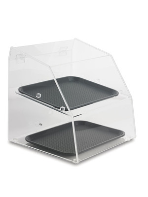 Vollrath SBC1014-2R-06 14.5" W x 14.25" D 15.25" H Clear Acrylic Full Service Curved Front Countertop Display Case