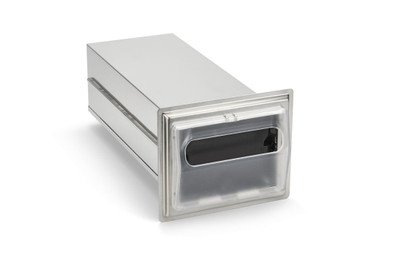 Vollrath 6525-13 9 1/2" L x 19 1/2" H 500 Napkin Capacity Horizontal Slot Stainless Steel Housing Napkin Dispenser