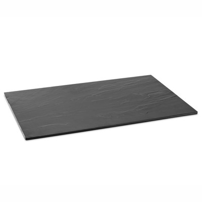 Vollrath V22161 20 7/8" L x 12 3/4" W Melamine Slate/Granite Reversible Display Platter