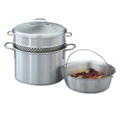 Vollrath 68126 8 Qt. 3/32" Holes 18 Ga. Aluminum Pasta Cooker / Vegetable Steamer