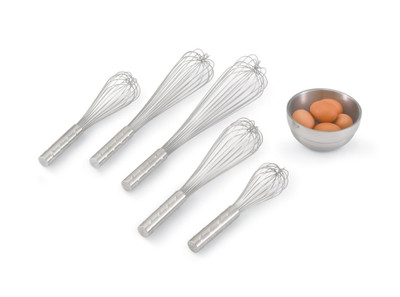 Vollrath 47256 12" Long All Stainless Steel Construction with Handle Length 4.63" Piano Whip