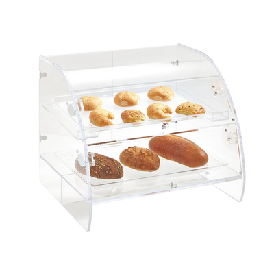 Vollrath XLBC2FR-1826-13 28.50" W x 26.75" H x 23.50" D Acrylic Countertop with Curved Front and (3) Rear Doors Extra Large Display Case