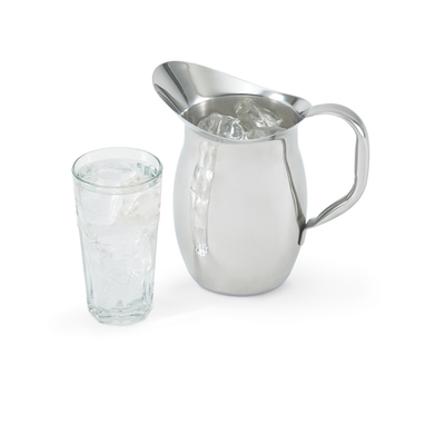 Vollrath 92020 2.1 Qt. 8&quot; H Bell-Shaped Stainless Steel Mirror Finish Pitcher