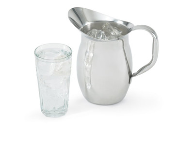 Vollrath 92020 2.1 Qt. 8" H Bell-Shaped Stainless Steel Mirror Finish Pitcher