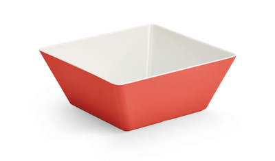 Vollrath V2220340 3 3/16 Qt. Red Large Square Melamine Bowl
