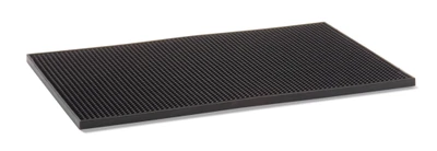 Vollrath 2331-99 12" x 18" x 1/2" Black Flexible Thermoplastic rubber Construction Rail-Mate Glass Mat