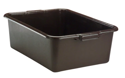Vollrath 1527-01 21.75" W x 15.5" D x 7" Deep Chocolate Polyethylene Traex Deluxe Bus Box
