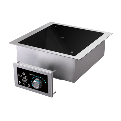 Vollrath FC-IDI-S2900 14.35" W x 14.41" D x 6.42" H Stainless Steel Drop-In Induction Range - 208-240 Volts, 12.1 Amps