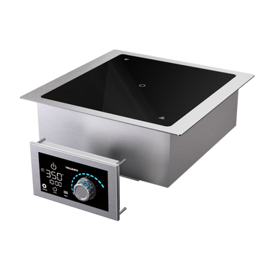 Vollrath FC-IDI-S2900 14.35" W x 14.41" D x 6.42" H Stainless Steel Drop-In Induction Range - 208-240 Volts, 12.1 Amps