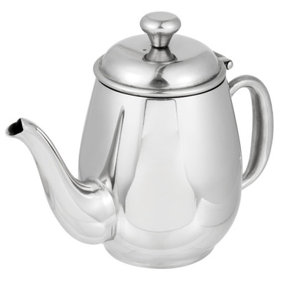 Vollrath 46593 4.5" H 12 Oz. Stainless Steel Gooseneck Spout Hollow Tubular Handle Orion Coffee Server