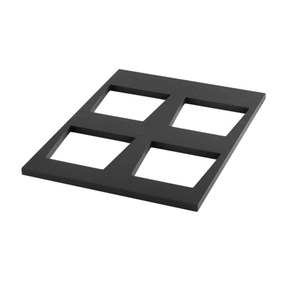 Vollrath V904937 19.69" W x 14.75" D x 0.56" H Black Wood Cubic Display Template