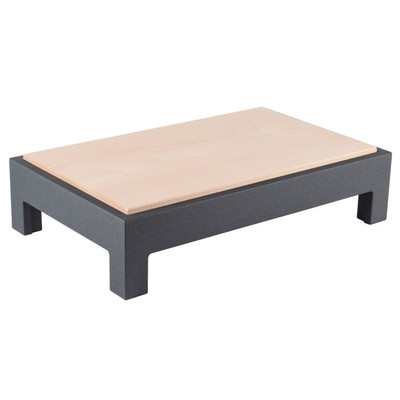 Vollrath V904850 20.88"W x 12.75"D x 4.69"H Full Size Wood Cubic Display Cutting Board Table