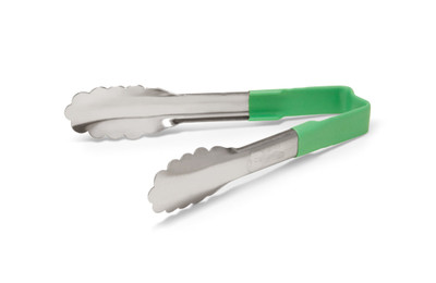Vollrath 4780670 6" OAL Stainless Steel Scalloped Teeth Utility Tongs