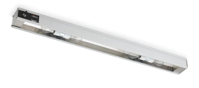 Vollrath 7286503 48" W x 3" D x 2 7/8" H 8 Shatterproof Display 60 Watt Bulbs Toggle Control Switch On Operator's Left Cayenne Light Strip - 120V 60 Watts