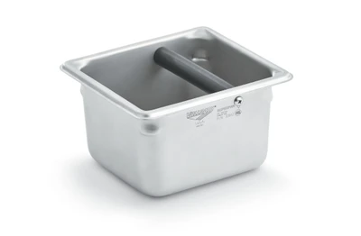 Vollrath E06064-KB 1.875 Qt. 4" W 22 Gauge Stainless Steel Rubber Coated Knock Bar Knock Box