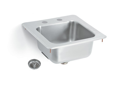 Vollrath 1554-C 15" W x 15" D 20/304 Stainless Steel Drop-In Underbar Sink