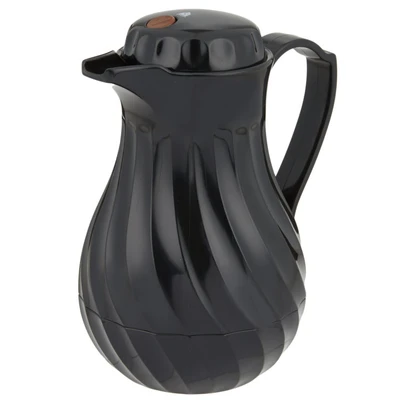 Vollrath 52142 20 Oz. Black Plastic Tilt &amp; Pour SwirlServe Beverage Server