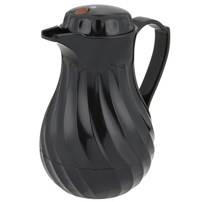 Vollrath 52142 20 Oz. Black Plastic Tilt & Pour SwirlServe Beverage Server