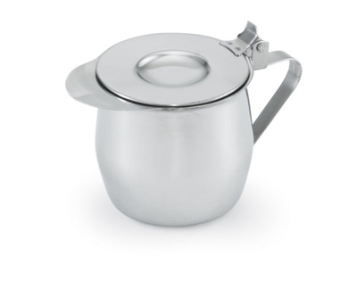Vollrath 46613 3" H x 10 Oz. Stainless Steel Insulated Server with Hinged Insulated Cover