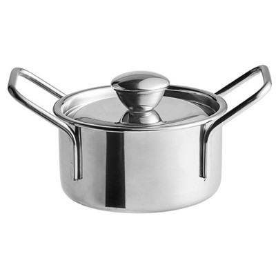 Vollrath 59771 7.5 Oz. 5 1/2" L x 1.8" H 3.25" Top Diameter Stainless Steel Mini Round Casserole Dish