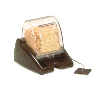 Vollrath 3853-06 4-3/8&quot;D x 4-1/8&quot;H x 4-1/8&quot;W 500 Bulk Black with Chain Quik-Pik Toothpick Dispenser