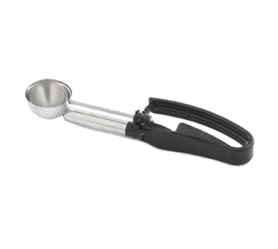 Vollrath 47377 1 7/8&quot; Dia. 1.13 Oz. Size 30 Squeeze Handle Black Stainless Steel Plastic Handle Disher