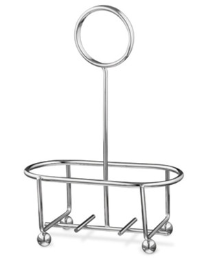 Vollrath WR-1003 4 3/8" L x 2 3/8" W x 6" H Chrome Plated Dripcut Wire Rack Condiment Caddy