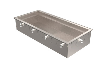 Vollrath 36438R 6-5/8" Deep Well 6-Pan 12" x 20" Polyurethane Foam Insulated 18/8 Stainless Steel NSF7 Refrigerated Cold Pan