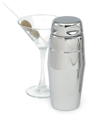 Vollrath 47622 3.5" W x 8" H 22 Oz. 3-Piece Stainless Steel Contemporary Style Cocktail Shaker