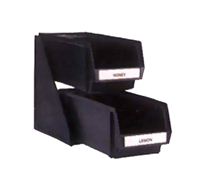 Vollrath 4841-06 (2) 11-1/4" Bins & Clips (2) tier Black Plastic Construction Condiment Self-Serve System Set