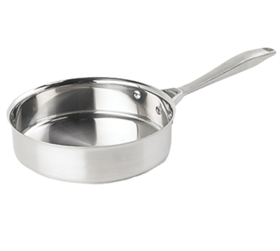 Vollrath 47745 3 Qt. Satin and Mirror Intrigue Stainless Steel Saute Pan