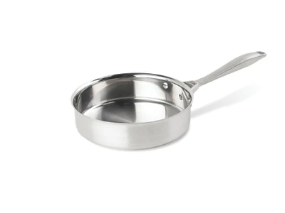 Vollrath 47745 3 Qt. Satin and Mirror Intrigue Stainless Steel Saute Pan