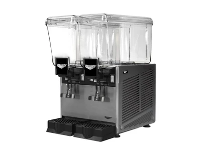 Vollrath VBBD2-37-F 2 Bowls 6.4 Gallon Fountain Spray Circulation Electric Vollrath Pre-Mix Refrigerated Beverage Dispenser - 115 Volts
