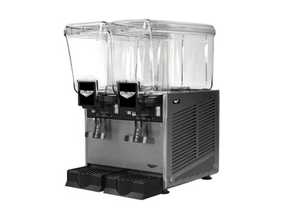 Vollrath VBBD2-37-F 2 Bowls 6.4 Gallon Fountain Spray Circulation Electric Vollrath Pre-Mix Refrigerated Beverage Dispenser - 115 Volts
