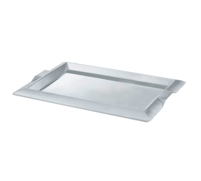 Vollrath 82093 Heavy Duty 18/8 Stainless Steel Satin Finish Rim Small Rectangular Serving Tray