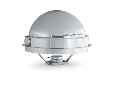 Vollrath 4634110 6 Quarts Round Stainless Steel Roll Top Cover Somerville Drop-In Chafer